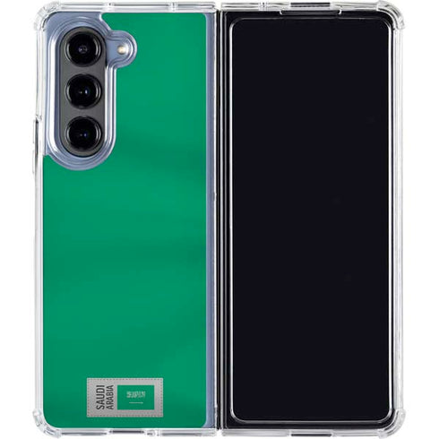 Saudi Arabia Soccer Flag Galaxy Z Fold5 5G Clear Case